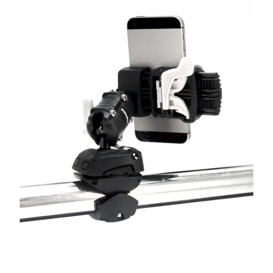 Mobile phone mount kit with rail base